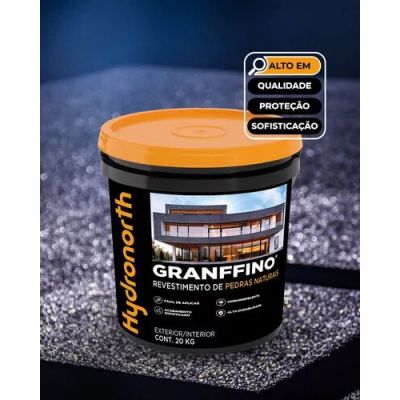 Granffino Revestimento Pedras Naturais Cinza Claro 20kg Hydronorth