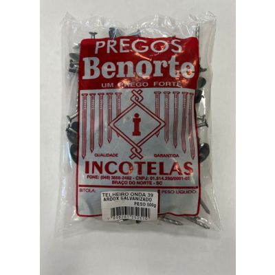 Prego Galvanizado 18x36 Telheiro 1/2kg Pregos Benorte