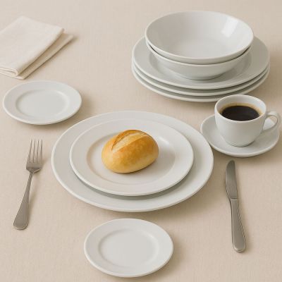 Prato Sobremesa 21cm Lanche Branco Casa&ideia