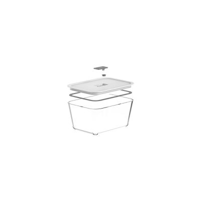 Pote Vidro Hermético 2400ml Fresh Lock Branco Ou