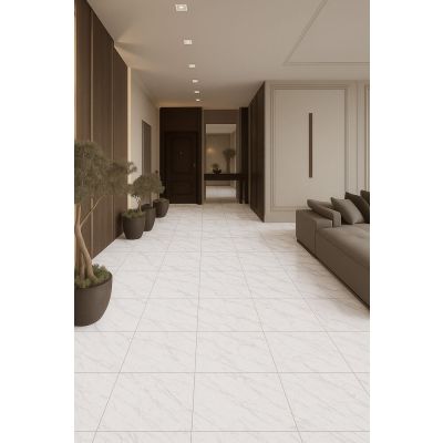Piso Cerâmico Everest Branco Bold Acetinado 53x53 Ilhabella