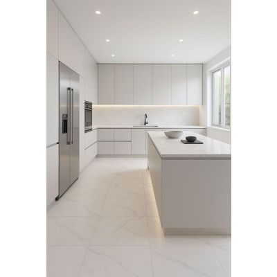 Piso Cerâmico Marmo Bold Acetinado 50x50 Ilhabella