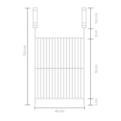 Grelha para Churrasco 40cm x 50cm Cromado Grilazer