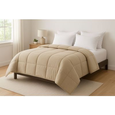 Edredom Casal Mescla Bege Casa&Ideia