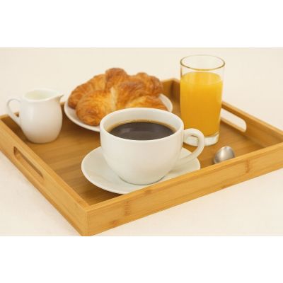 Bandeja 38CM X 25CM X 4CM Bambu Madeira Casa&Ideia