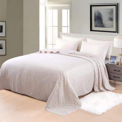 Colcha Queen 2,40m x 2,60m Ultra Off White Diagonal