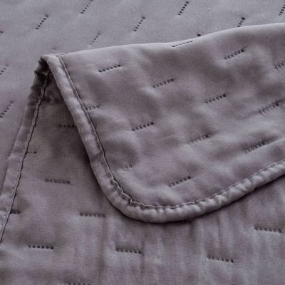 Colcha Solteiro 1,60m x 2,40m Ultra Cinza Diagonal