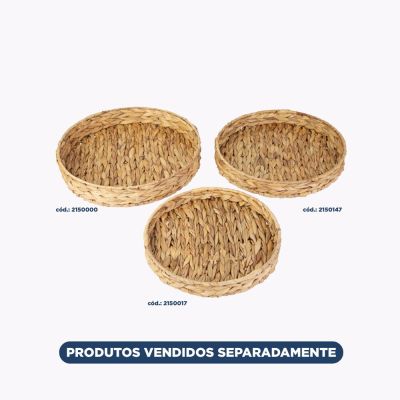 Cesto Organizador Verona Amadeirado 32x32x5cm Casa&ideia