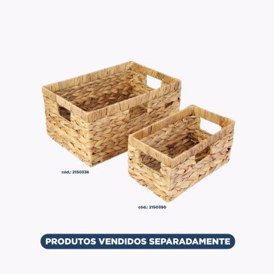 Cesto Organizador Valencia Amadeirado 28x16x14cm Casa&ideia