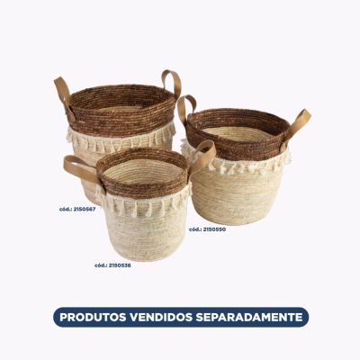 Cesto Organizador 33cm x 33cm x 35cm Genova Marrom Diagonal