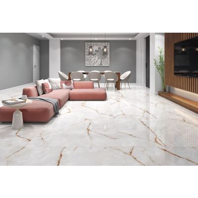 Porcelanato Thasos Branco Retificado Polido 62x121cm Damme