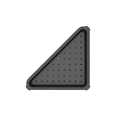 Estante Plástico 3 Prateleiras Canto Preto 76,5x33x33 Grifit