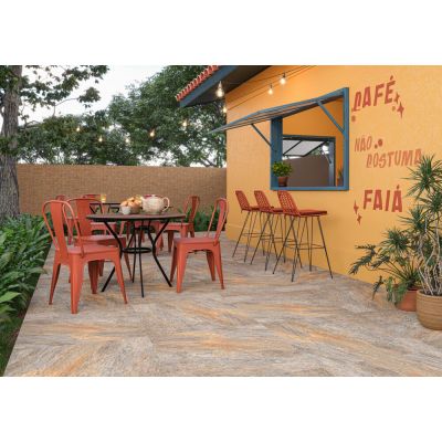 Porcelanato Trilha Outono Retificado Acetinado 84x84cm Elizabeth