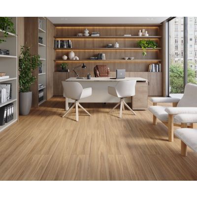 Piso Vinilico Click Freijo Spc Marrom 23x160cm Vexa Acabamentos