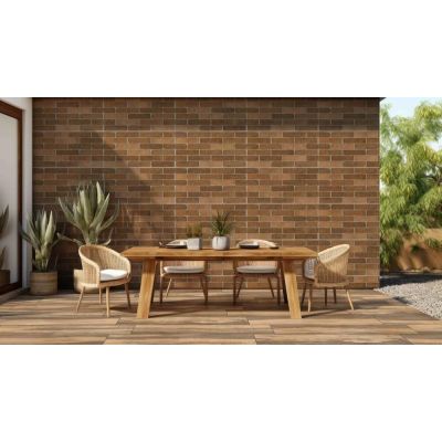 Piso Cerâmico Honey Dry Tech Madeirado  Retificado Acetinado 27x110cm Incefra