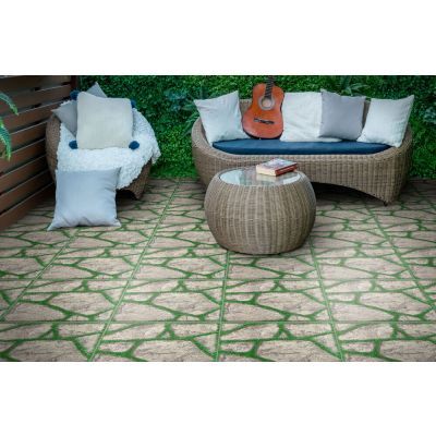 Piso 57cm x 57cm Grama 575751 Verde/Cinza Extra Ilhabella