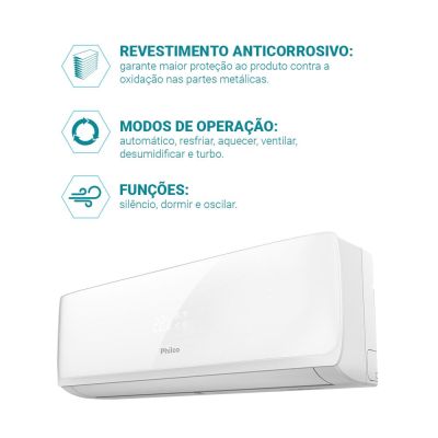 Ar Condicionado Split 9000 Btus Pas9qt Branco Quente e Frio Philco