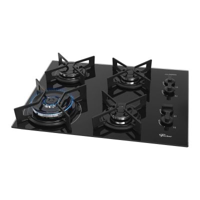 Cooktop Gas 4 Bocas Tripla Chama Fit Line Trempe Iron Bivolt Fischer
