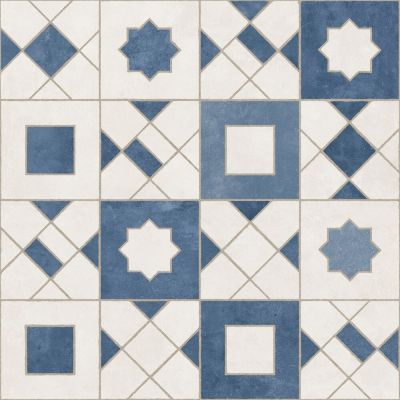 Porcelanato 60x60cm Ladrilho Marroquino HD Blue Retificado Extra Ceusa