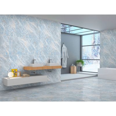 Revestimento de Parede Aspen Azul Mar Retificado Polido Classe A 61x116cm Ilhabella