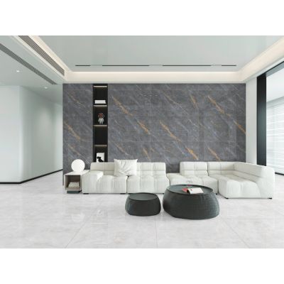 Revestimento de Parede Dommus Cinza Chumbo Retificado Polido Classe A 61x116cm Ilhabella