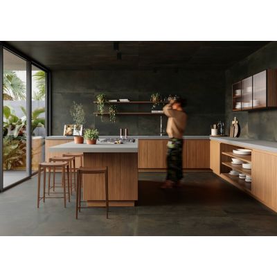 Porcelanato 60x120cm Cais Óleo 3D Acetinado Retificado Extra Eliane