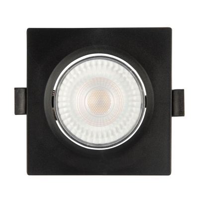 Spot LED Embutir Quadrado 5W Preto 3000K Bivolt Vitralux