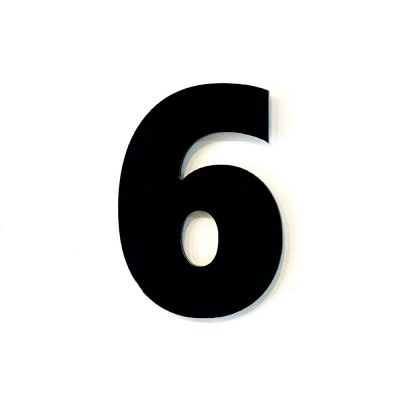 Numero Residencia 13cm Acm 6 Preto Kami Acrilicos