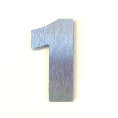 Numero Residencia 13cm Acm 1 Prata Esc Kami Acrilicos