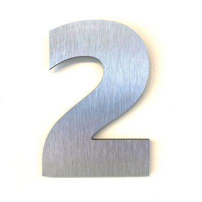 Numero Residencia 13cm Acm 2 Prata Esc Kami Acrilicos