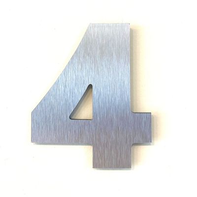 Numero Residencia 13cm Acm 4 Prata Esc Kami Acrilicos