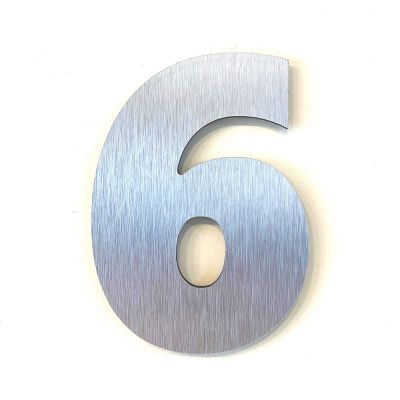 Numero Residencia 13cm Acm 6 Prata Esc Kami Acrilicos