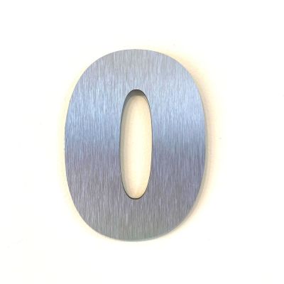 Numero Residencia 13cm Acm 0 Prata Esc Kami Acrilicos