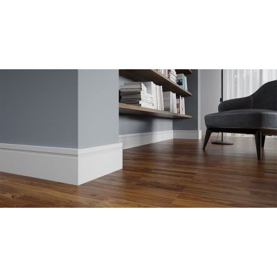 Rodapé com Friso Branco 2,40m x 10cm Málaga