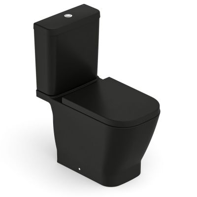 Kit Bacia Com Caixa 3l/6l Gap Black Matte Roca Louças