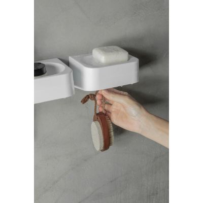 Saboneteira De Parede Eleve Branco Ou