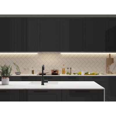 Perfil De Led De Sobrepor 14x20x2000mm Preto Taschibra