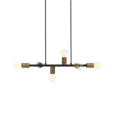 Pendente Metalico 6xe27 Buds Ouro Bivolt Taschibra