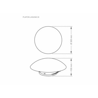 Plafon Branco 30cm E27 Laguna Branco Bivolt Taschibra