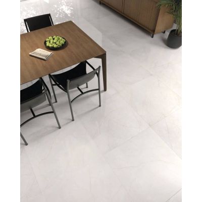Porcelanato Spezia Bianco Natural Branco Retificado Extra 80x80cm Portobello