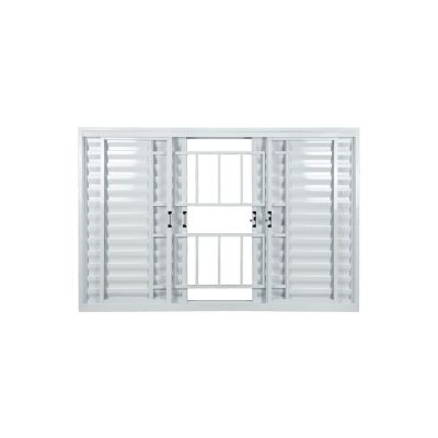 Janela Veneziana de Correr Alumínio 1,00M X 1,20M 6 Folhas Standart Branca com Grade CRV