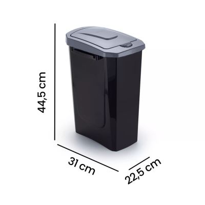 Lixeira com Tampa Ecofácil Black 15L Arthi