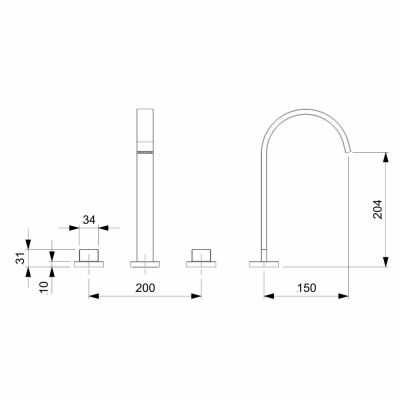 Misturador Lavatório Bica Alta Flow Preto Matte Celite