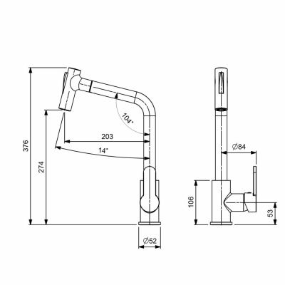 Mist Monoc Coz Mesa Kitchen Cromado Celite