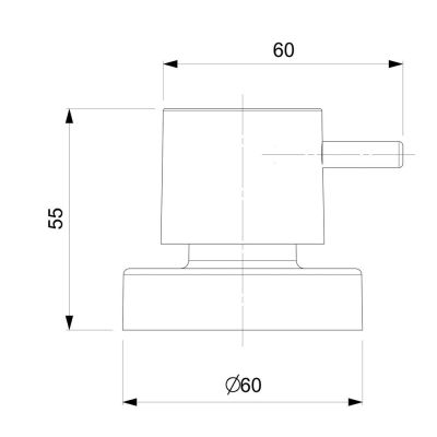 Acabamento De Registro 1/2" a 1" Bas Docol Basic Cromado Celite