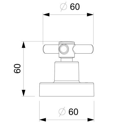 Acabamento De Registro 1/2" a 1" Bas One Cromado Celite