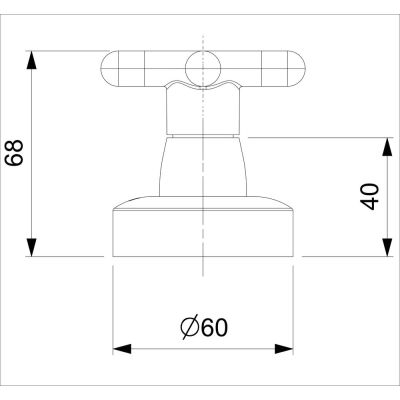 Acabamento De Registro 1/2" a 1" Cross Cromado Celite