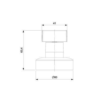Acabamento De Registro 1/2" a 1" Bas Deca Flow Preto Matte Celite