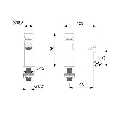 Torneira Para Lavatório Ecopress Cromado Celite
