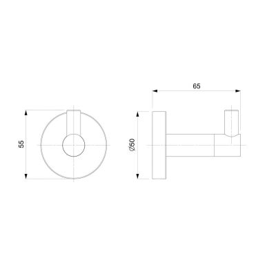 Cabide New City Preto Matte Celite